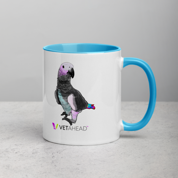 VETAHEAD African Grey parrot Mug with Color Inside - Image 7