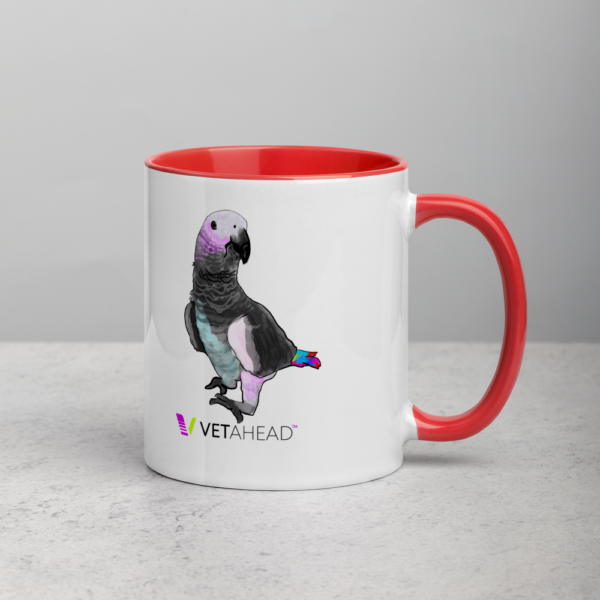 VETAHEAD African Grey parrot Mug with Color Inside